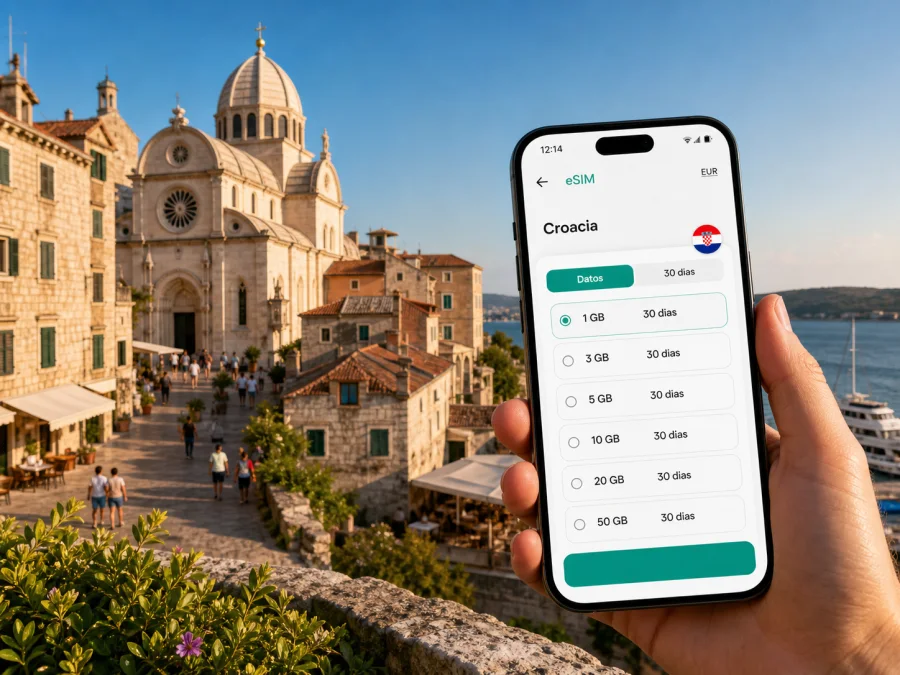 eSIM en Sibenik: conexión móvil e internet