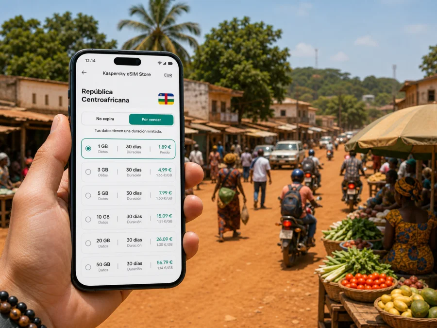 eSIM en Bossangoa: internet móvil para viajar