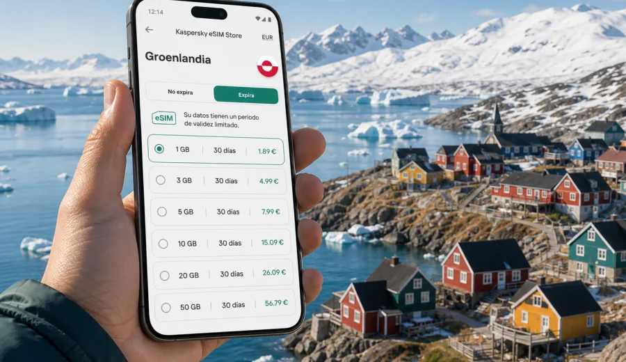 eSIM para Groenlandia: internet móvil de viaje
