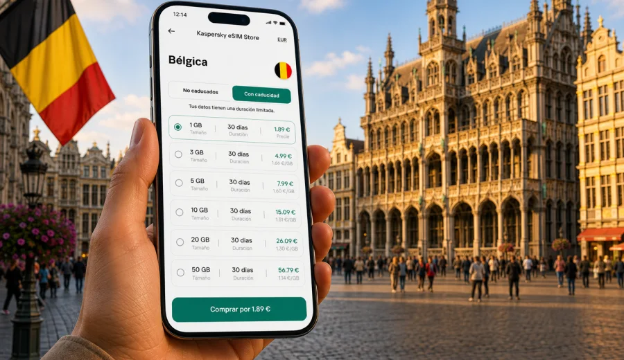 eSIM para Bélgica: conexión móvil e internet