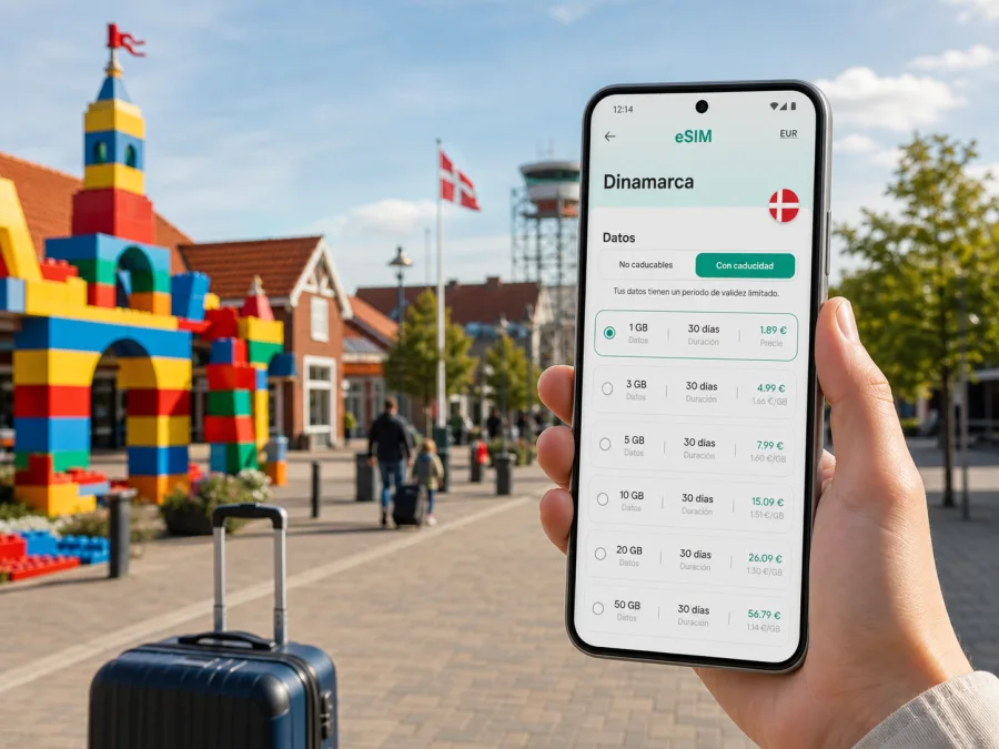 eSIM en Billund: internet móvil para viajar