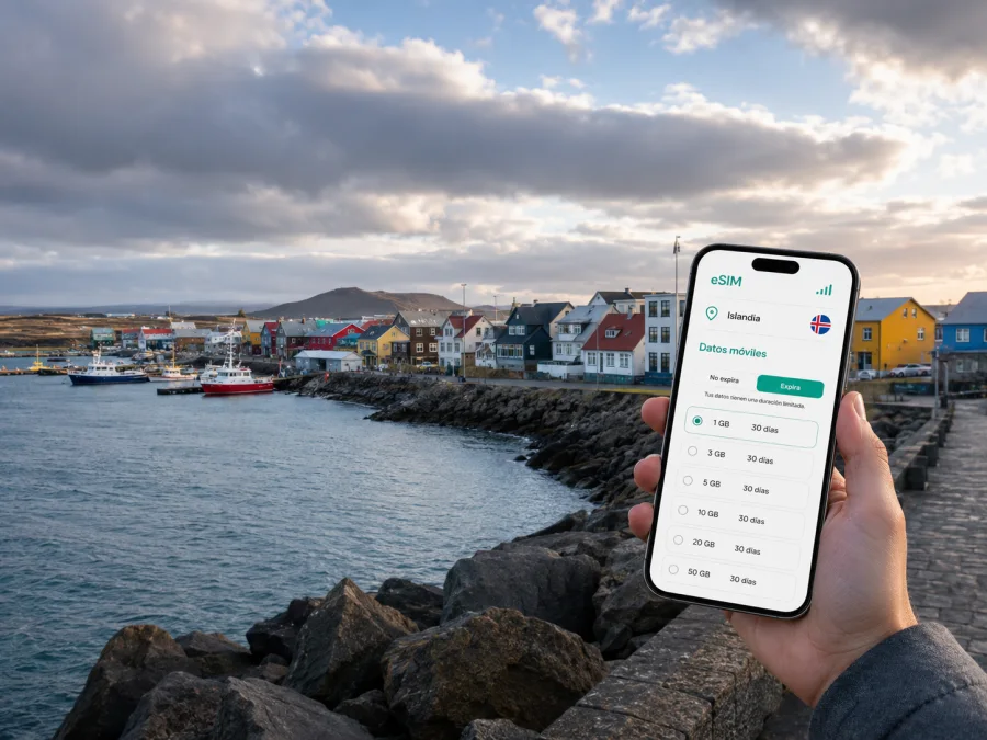 eSIM en Keflavik: internet móvil para su viaje