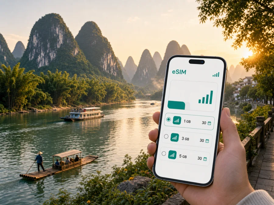 eSIM para Guilin: internet móvil en China