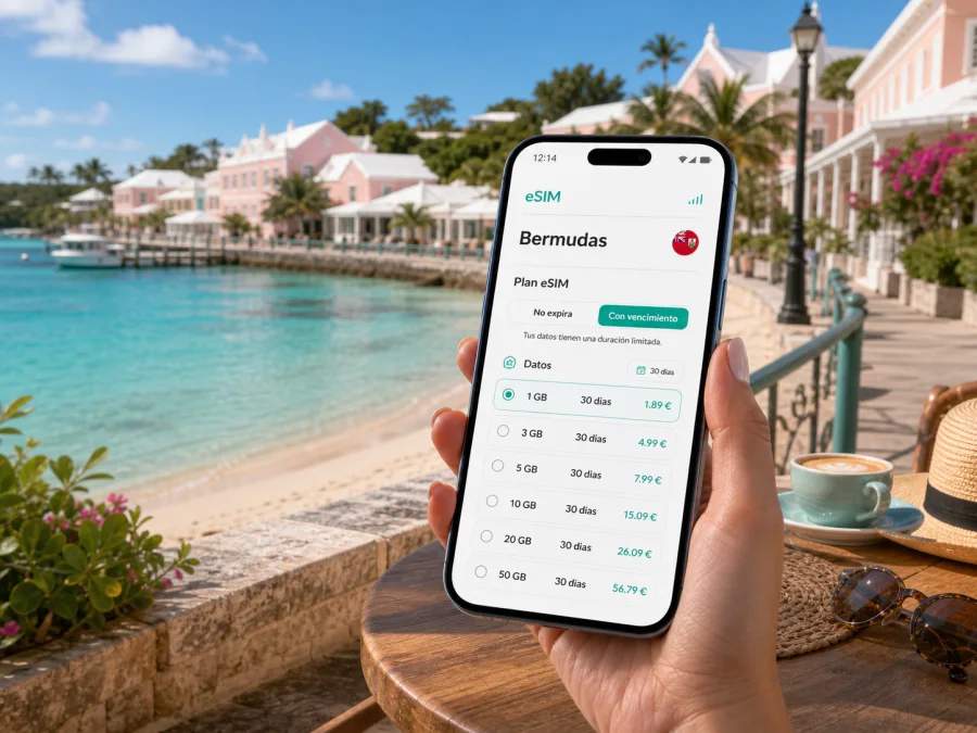 eSIM en Paget: internet móvil en Bermudas