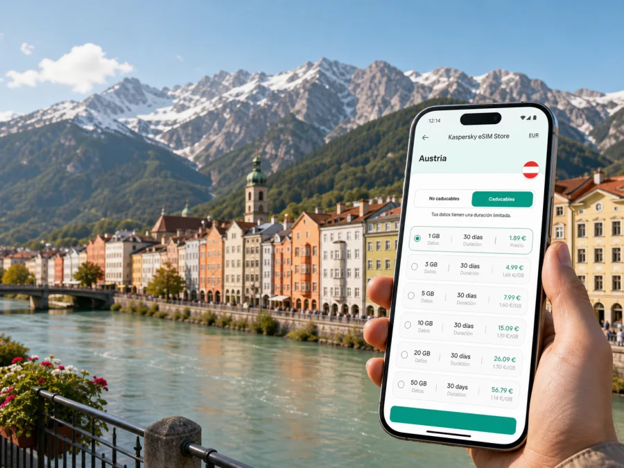 eSIM en Innsbruck: internet móvil para viajar