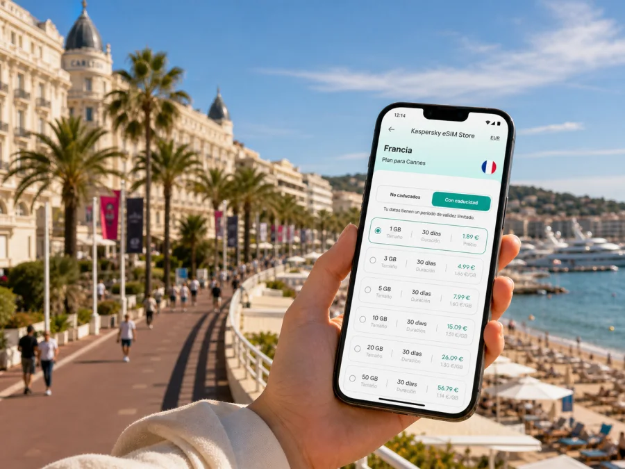 eSIM para Cannes: internet móvil en Francia
