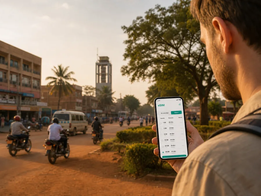 eSIM para Gulu: internet móvil en Uganda