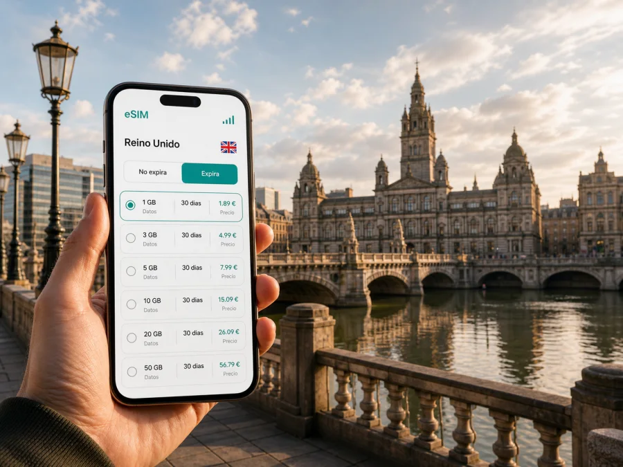 eSIM en Glasgow: internet móvil para viajar