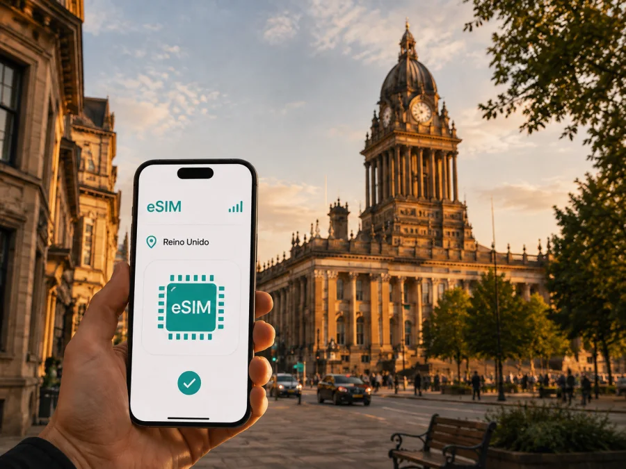 eSIM para Leeds: internet móvil en el viaje