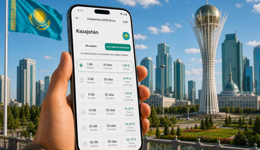 eSIM para Kazajstán: internet móvil de viaje