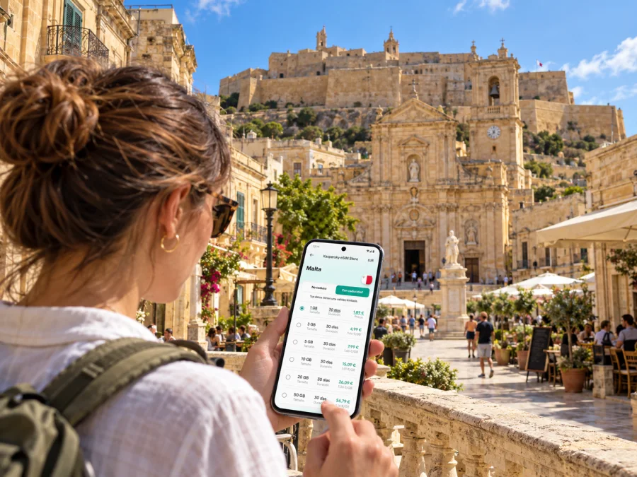eSIM en Victoria, Gozo: internet móvil en Malta