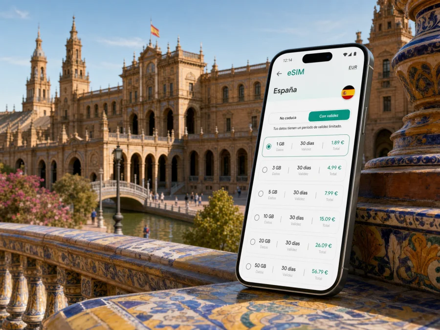 eSIM en Sevilla: internet móvil para viajar