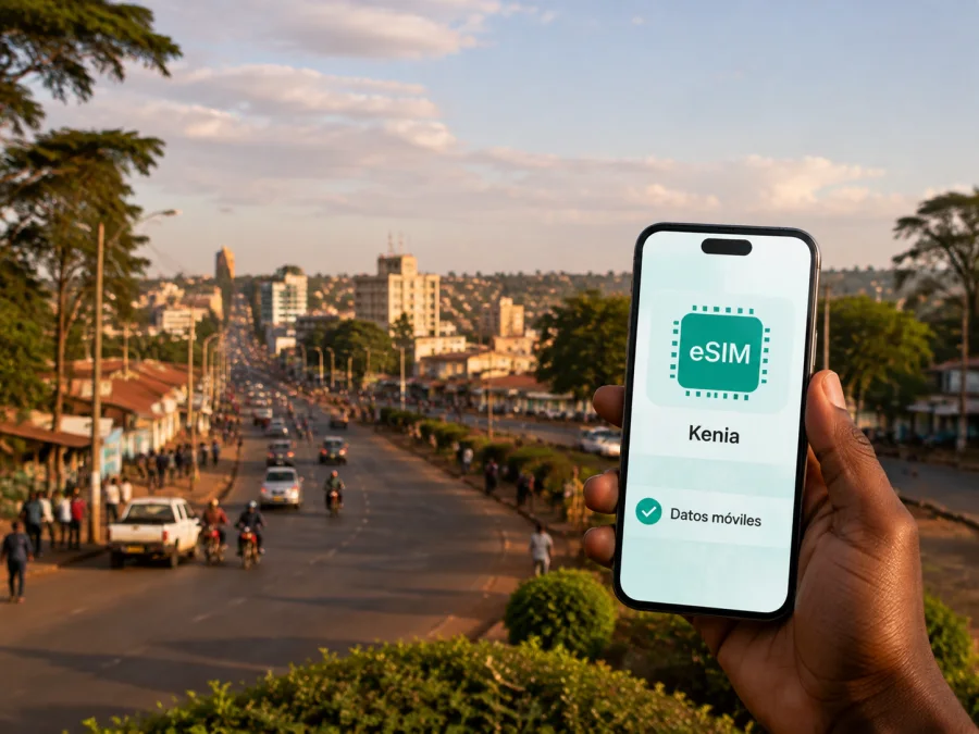 eSIM en Eldoret: internet móvil en Kenia