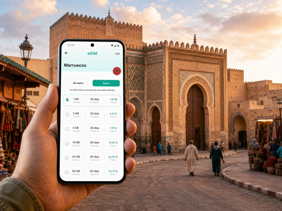 eSIM en Meknès: internet móvil para viajar