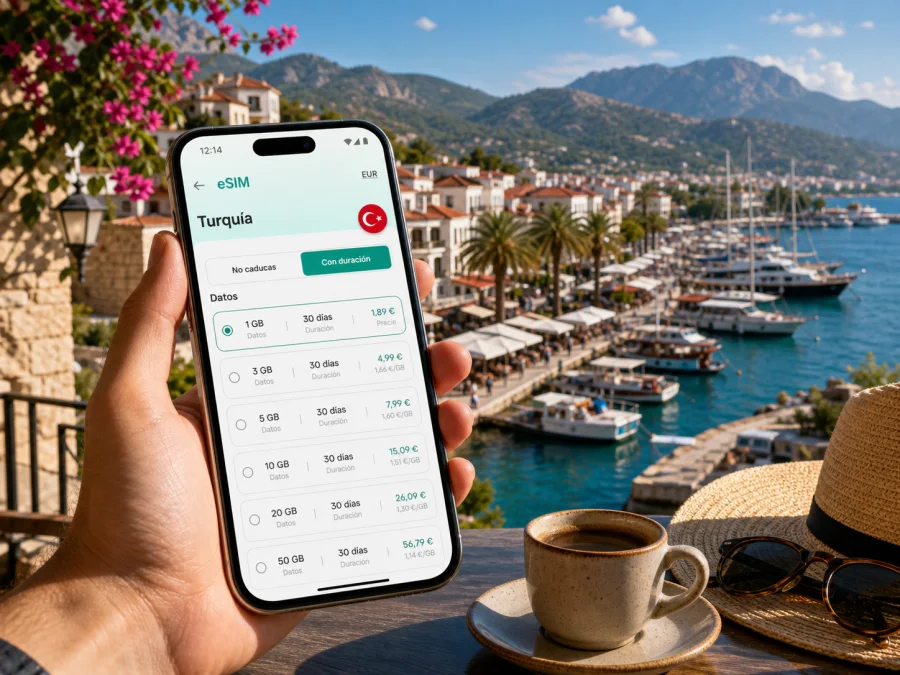 eSIM en Fethiye: conexión móvil e internet