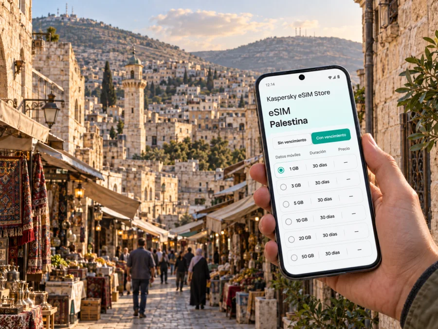 eSIM para Naplusa: internet móvil en Palestina