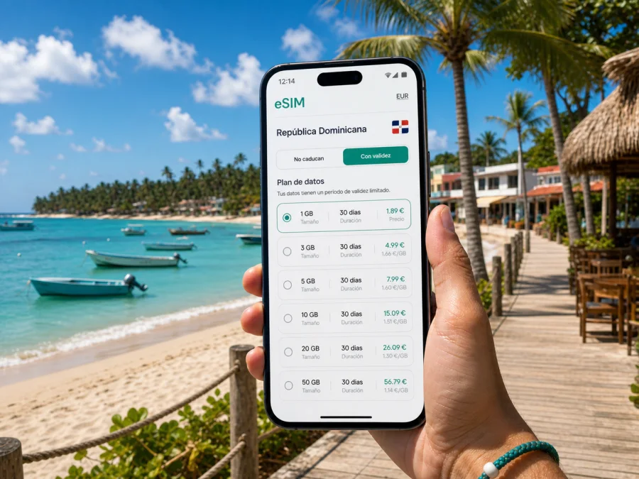 eSIM en Las Terrenas: internet móvil de viaje