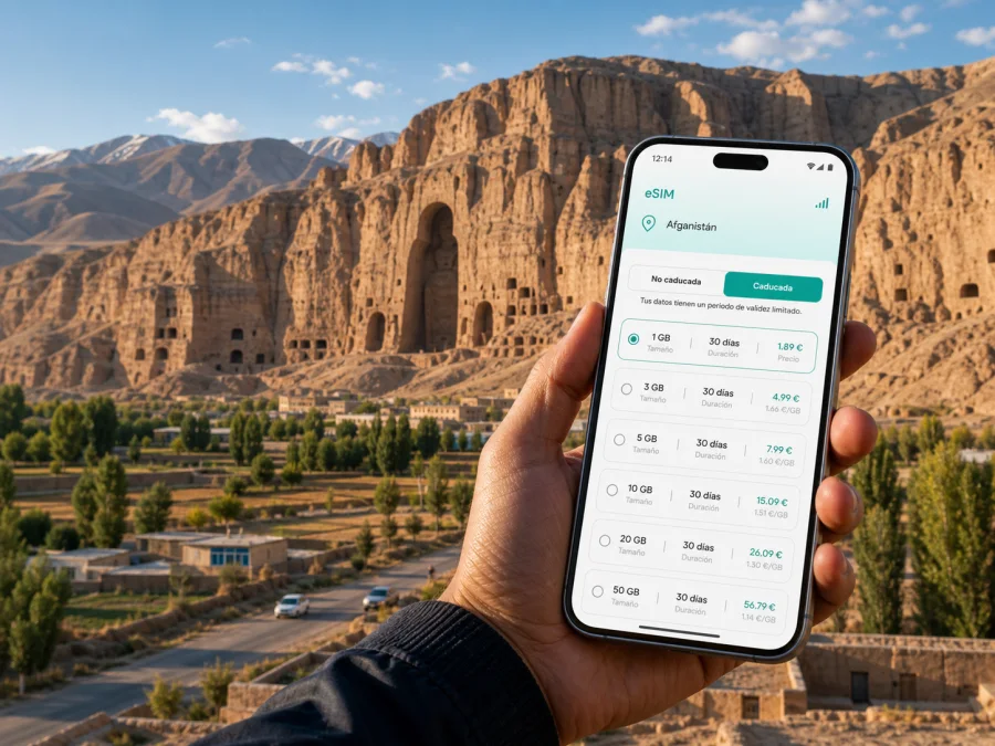 eSIM en Bamiyán: internet móvil para viajar