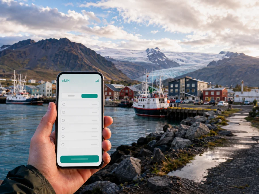 Höfn eSIM: internet móvil en Islandia