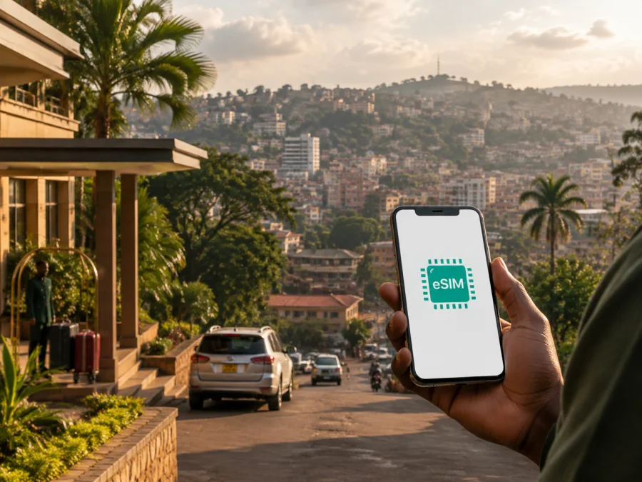 eSIM en Kampala: internet móvil en Uganda