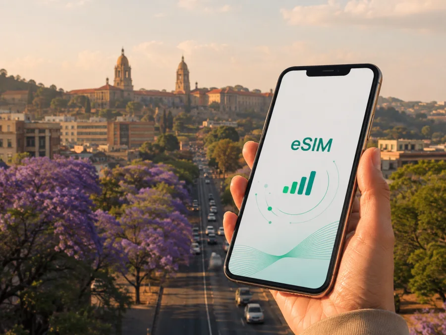 eSIM en Pretoria: internet móvil en Sudáfrica