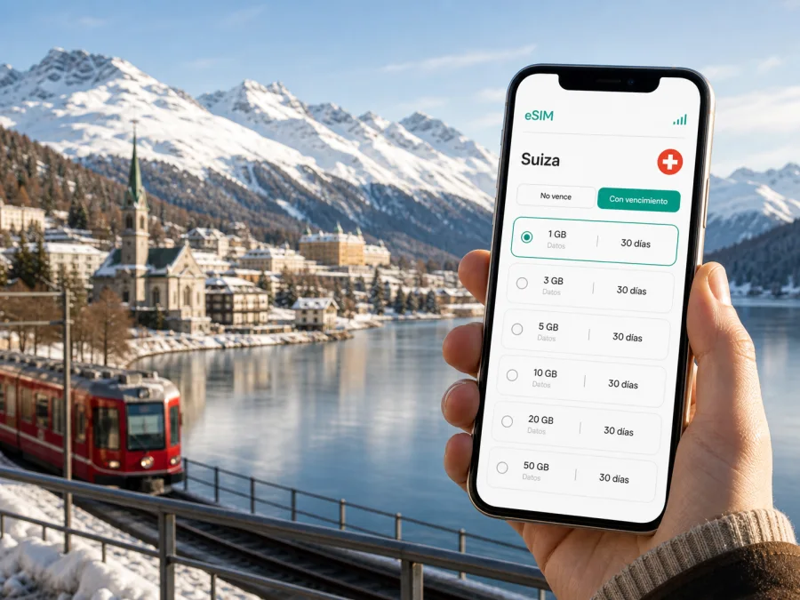 eSIM en St Moritz: conexión e internet móvil