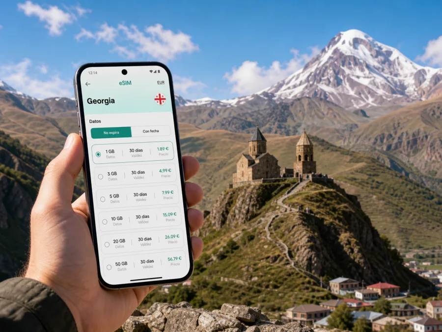 eSIM en Kazbegi: internet móvil en Georgia
