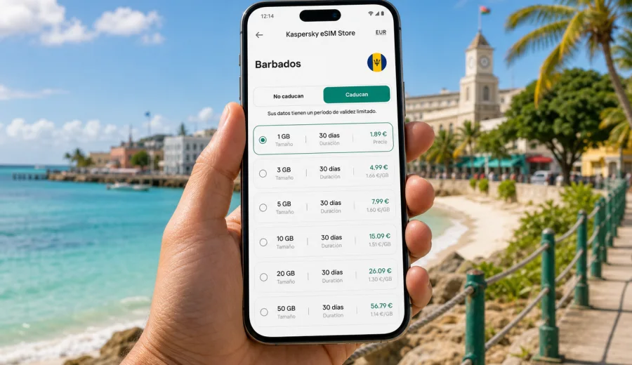 eSIM para Barbados: conexión e internet móvil