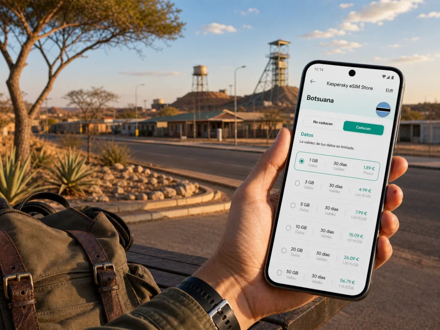 eSIM en Jwaneng: internet móvil para viajar