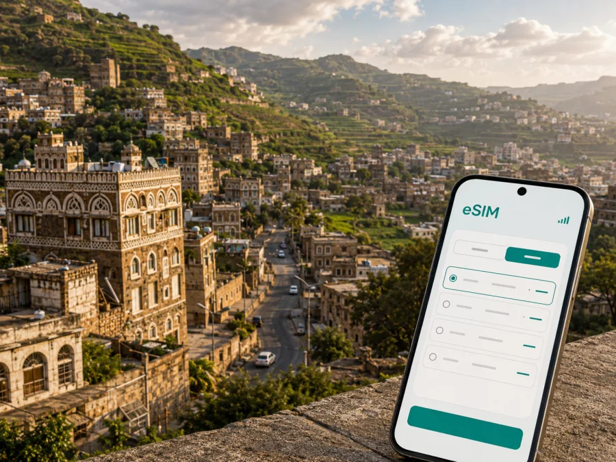 eSIM para Ibb: internet móvil en Yemen