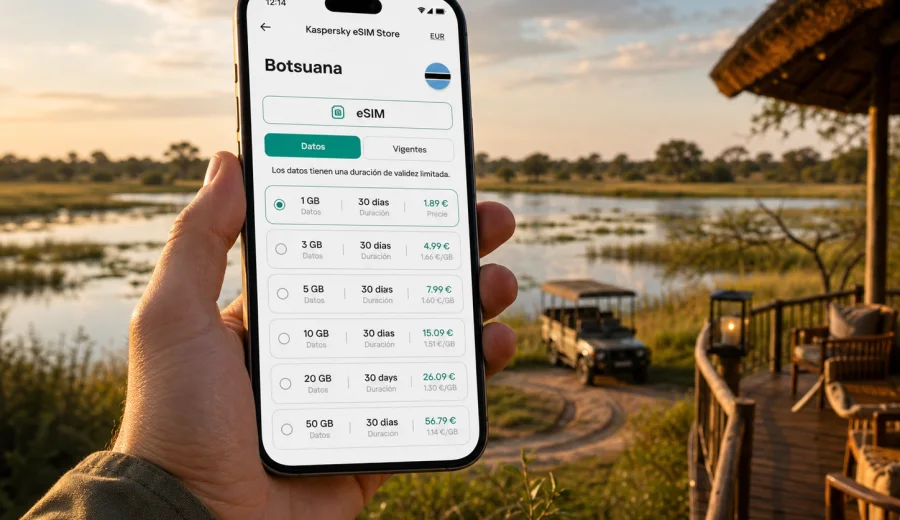 eSIM para Botsuana: internet móvil de viaje