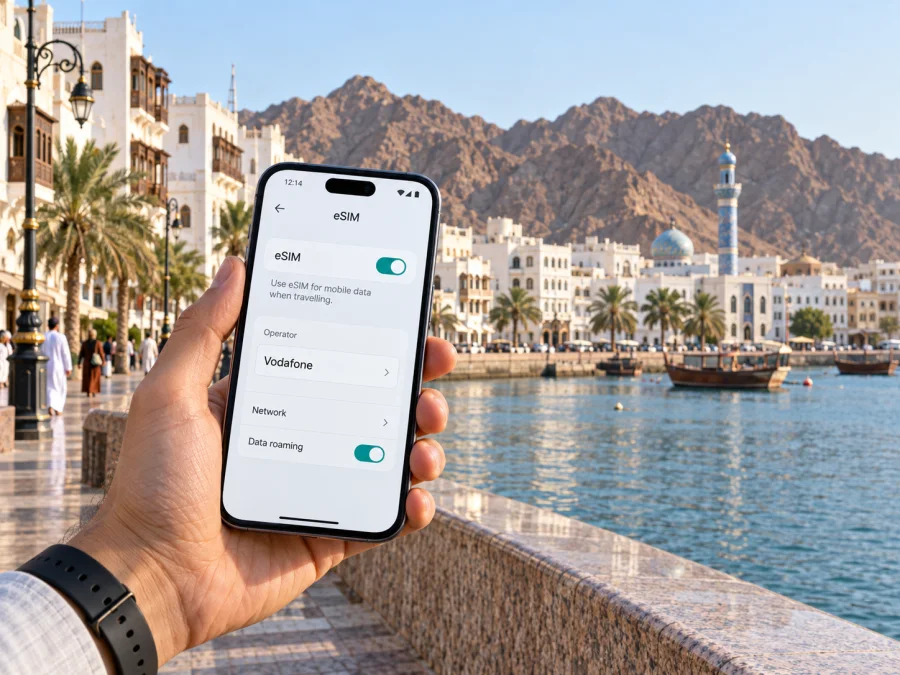 Vodafone eSIM en Omán: activación y viaje