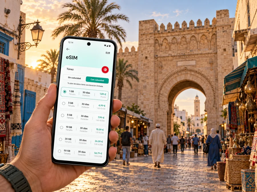 eSIM en Sfax: internet y conexión móvil en Túnez