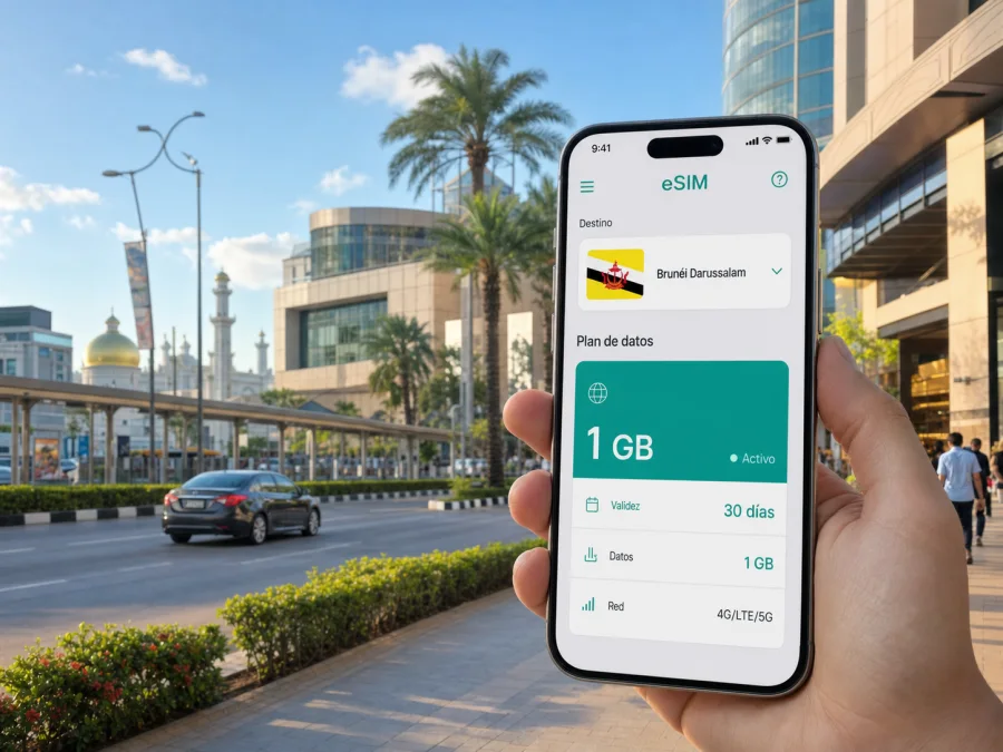 eSIM en Gadong: internet móvil para viajar