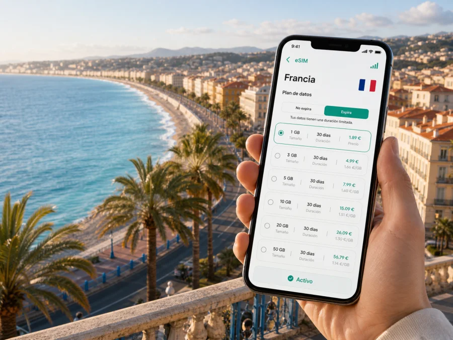eSIM en Niza: conexión móvil e internet