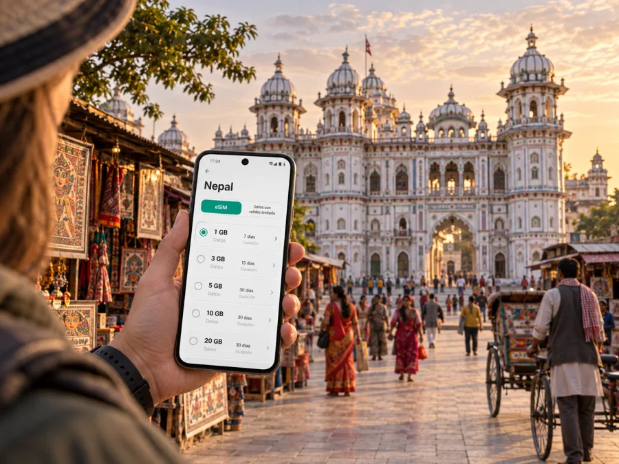 eSIM para Janakpur: internet móvil en Nepal