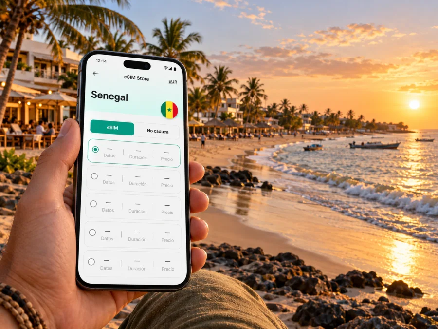 eSIM en Saly: internet móvil para tu viaje a Senegal