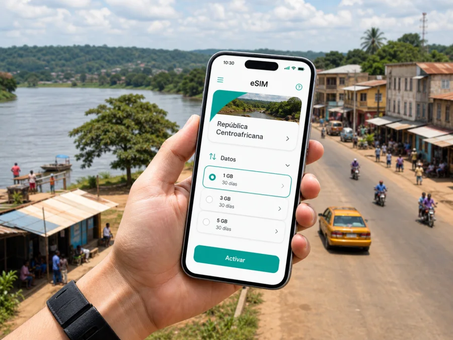 eSIM en Bangassou: internet móvil para viajar
