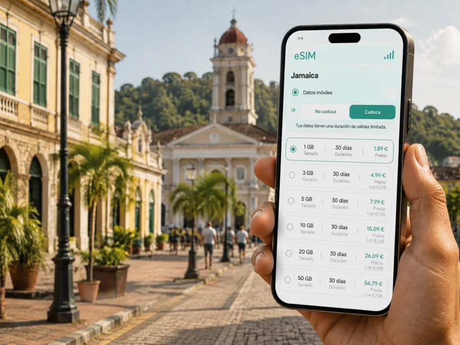 eSIM para Spanish Town: internet móvil en Jamaica