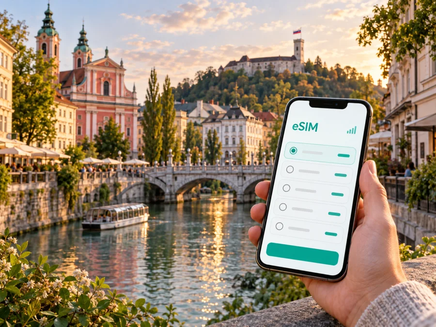 Liubliana eSIM: internet móvil para su viaje