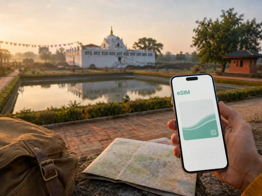 eSIM para Lumbini: internet móvil en Nepal
