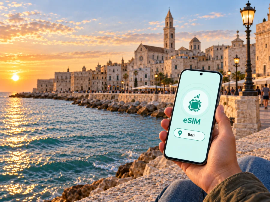eSIM en Bari: internet móvil para su viaje