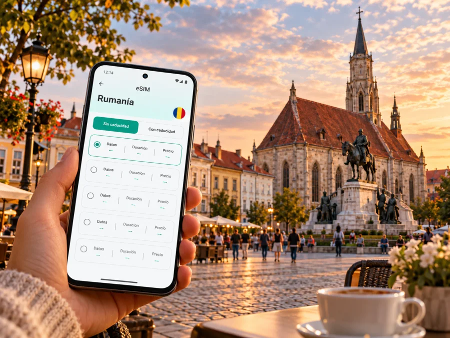 eSIM en Cluj-Napoca: internet móvil en Rumanía
