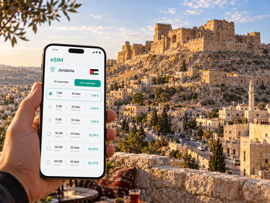 eSIM en Karak: internet móvil para tu viaje a Jordania