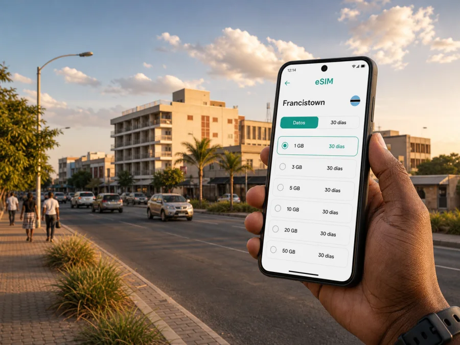 Francistown eSIM: internet móvil en Botsuana