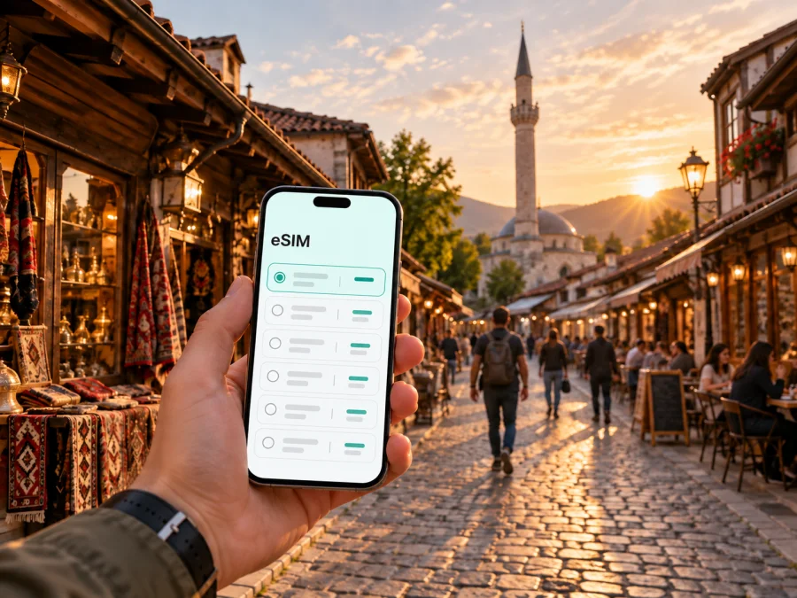 eSIM para Gjakova: conexión móvil e internet