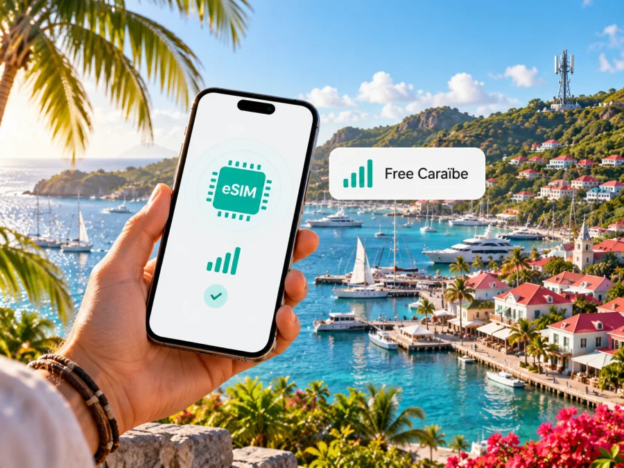 Free Caraïbe eSIM en San Bartolomé: qué comprobar