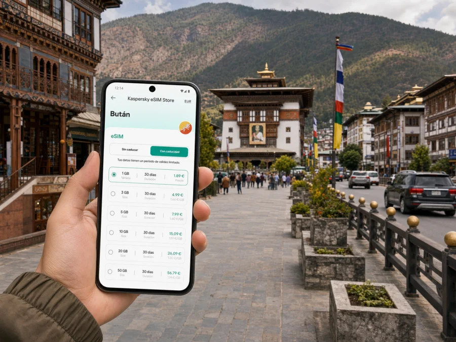 eSIM en Thimphu: internet móvil para viajar