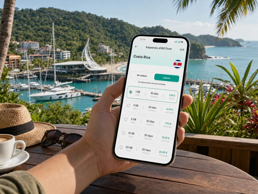 Quepos eSIM: internet móvil para su viaje