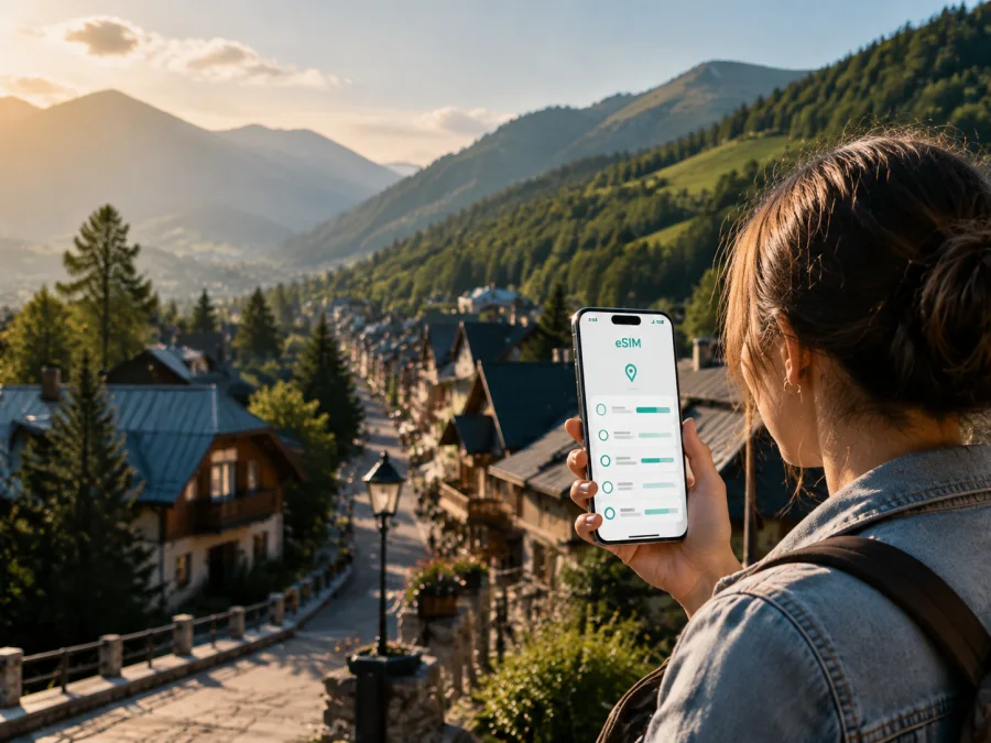 eSIM para Kolašin: internet móvil en Montenegro